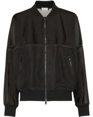 Brunello Cucinelli モニーレ ボンバージャケット - ブラック