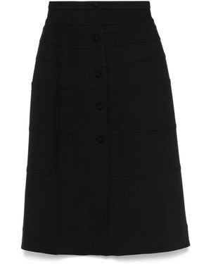 Aganovich Panelled Midi Skirt - Black