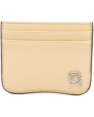 KARL LAGERFELD Ikon Smooth Outline Wallet - Natural