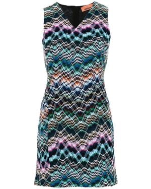 Missoni Interwoven-Design Mini Dress - Blue