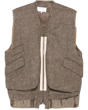 Maison Margiela ポケットディテール ベスト - ブラウン