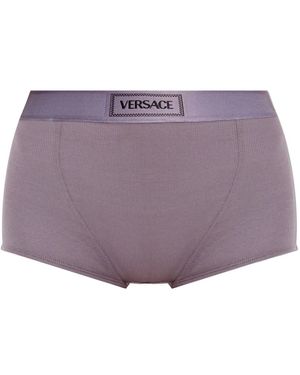 Versace ロゴウエスト ブリーフ - パープル