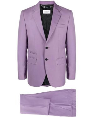 Philipp Plein Logo-Plaque Single-Breasted Suit - Purple