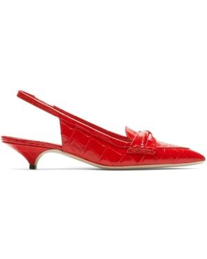 N°21 30Mm Bow Slingback Court Shoes - Red