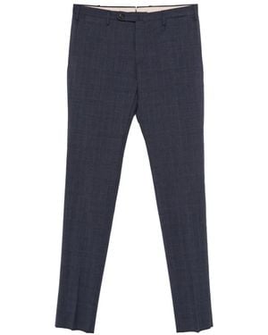 Incotex Checked Trousers - Blue