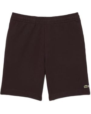 Lacoste Logo Embroidery Shorts - Purple