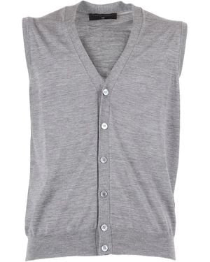 FILIPPO DE LAURENTIIS Gilet À Col Montant - Grey