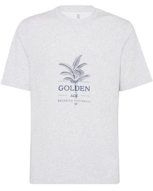 Brunello Cucinelli The Golden Age Cotton T-Shirt - White