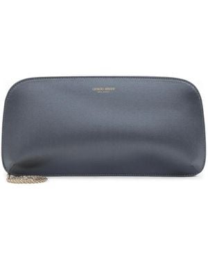 クラッチバッグ GIORGIO ARMANI Woman Clutch Grey GW000707AF15594 U8070 Lamé leather la Prima horizontal clutch bag | Giorgio Armani
