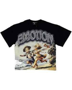 Mixed Emotions Seaside Graphic-Print Cotton T-Shirt - Black