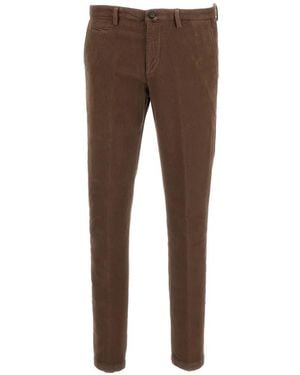 Briglia 1949 Belt-Loop Slim-Fit Pants - Brown
