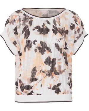 Liu Jo Floral-Print Crew-Neck T-Shirt - White
