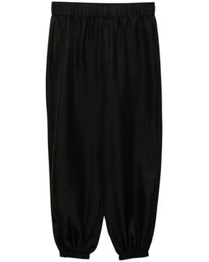 Lisa Yang Cropped-Hose Aus Seide - Schwarz