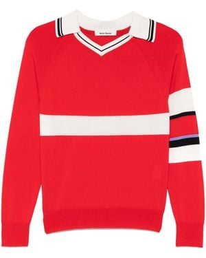 Wales Bonner Calm Polo Shirt - Red