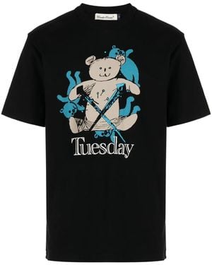 Undercover Graphic-Print Cotton T-Shirt - Black