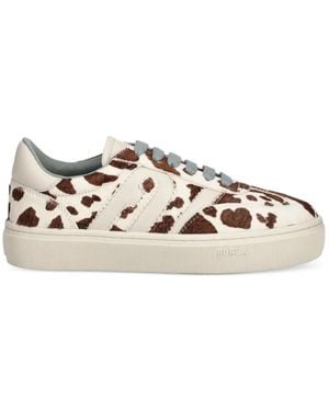 Furla Cow-Print Platform Sneakers - White