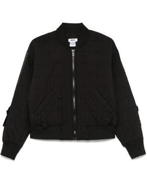 DKNY L/S Quilted Stack Logo Bomber - Black