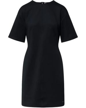 Calvin Klein Short-Sleeve V-Neck Dress - Black
