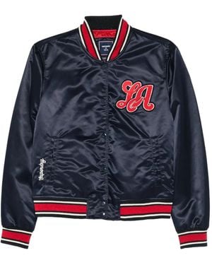 Superdry Logo-Appliquéd Bomber Jacket - Blue