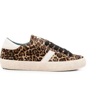 Date Hill Low Leopard-Print Trainers - Brown