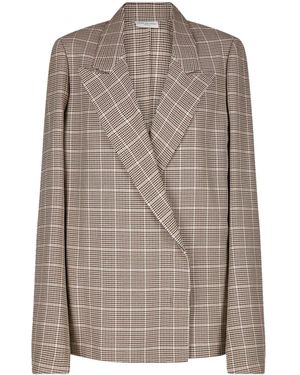 Dries Van Noten チェック ジャケットシャツ - ブラウン