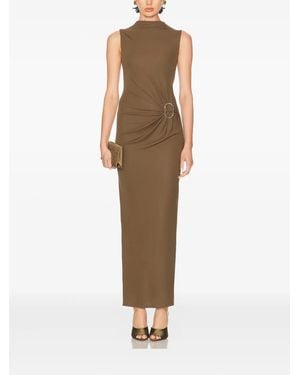 Roland Mouret モックネック ドレス - ナチュラル