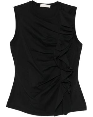 Ulla Johnson Clio Ruffled Tank Top - Black