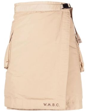 White Mountaineering Gewickelte Cargo-Shorts - Natur