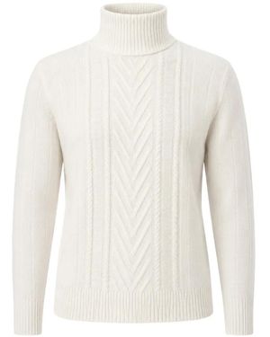 Paolo Pecora Cable-Knit Roll-Neck Jumper - White
