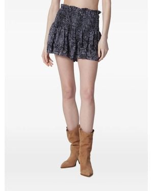 Isabel Marant Maelly Smocked Shorts - Blue