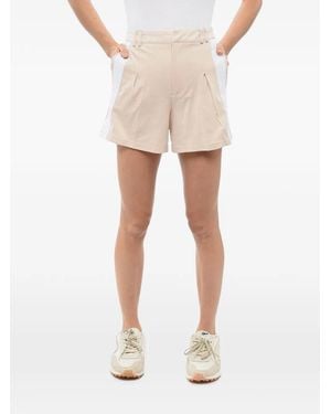 John Richmond Side-Stripe Pleated Shorts - Natural