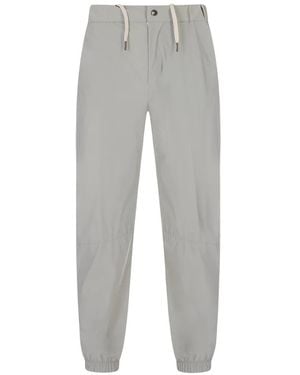 KIRED Drawstring-Waist Elasticated-Cuff Track Pants - Grey