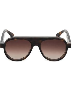 Thierry Lasry Lunettes De Soleil Dynasty À Monture Géométrique - Brown