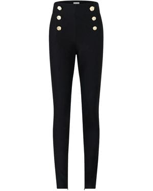 CAMILLA Button-Embellished Trousers - Black