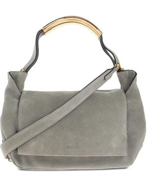 Moschino Handle-Detail Cross Body Bag - Grey