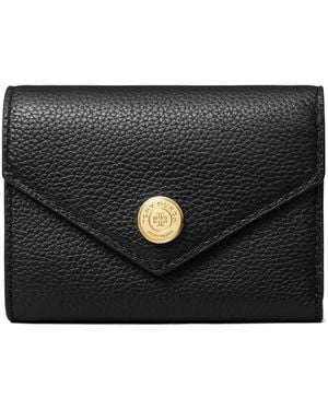 Tory Burch Textured Leather Wallet - Black