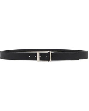 Bally Shiffie Reversible Leather Belt - White