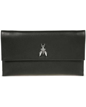 Patrizia Pepe Fly Leather Clutch Bag - Black