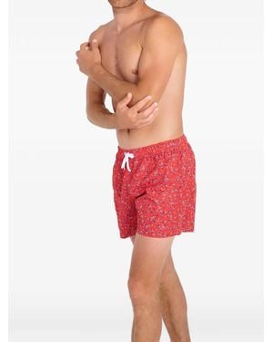 Banana Moon Ruben Badeshorts Mit Blumenprint - Rot