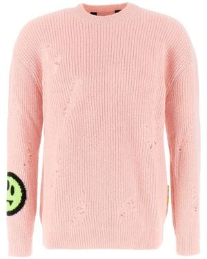Barrow Pullover im Distressed-Look - Pink