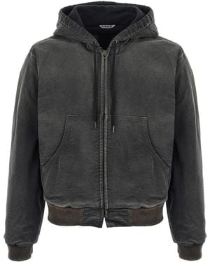 AURALEE Drawstring Hoodie - Grey