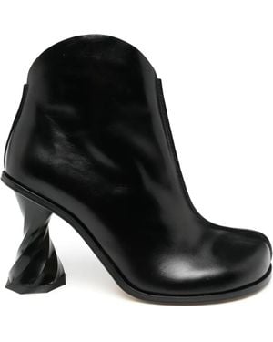 JW Anderson 100Mm Twisted-Heel Boots - Black