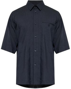 Homme Plissé Issey Miyake Chest-Pocket Short-Sleeve Shirt - Blue