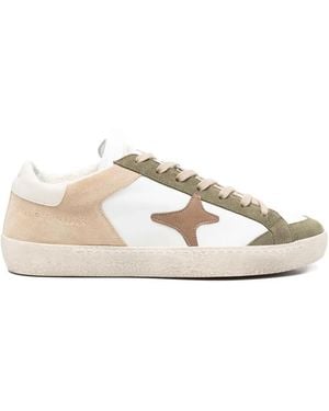 AMA BRAND Zapatillas con paneles de estrella - Blanco