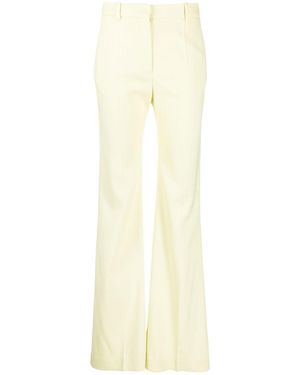 JOSEPH High-Waisted Flared Leg Trousers - Yellow