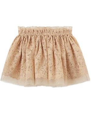 Ermanno Scervino Lace Embroidered Skirt - Natural