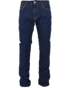 Etro Jeans Met Contrasterende Stiksels - Blauw