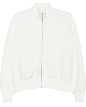 Max Mara Zip-Up High-Neck Jumper - White