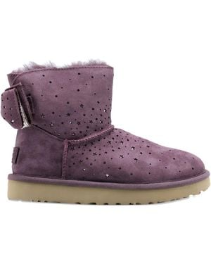 UGG Classic Mini Stargirl Bow Port Boots - Purple