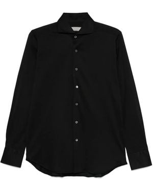 Canali Lightweight-Jersey Shirt - Black